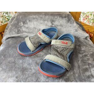 TEVA Sandals Kids Psyclone XLT Unisex Navy Hoo & Loop Strappy Blue Sz 10